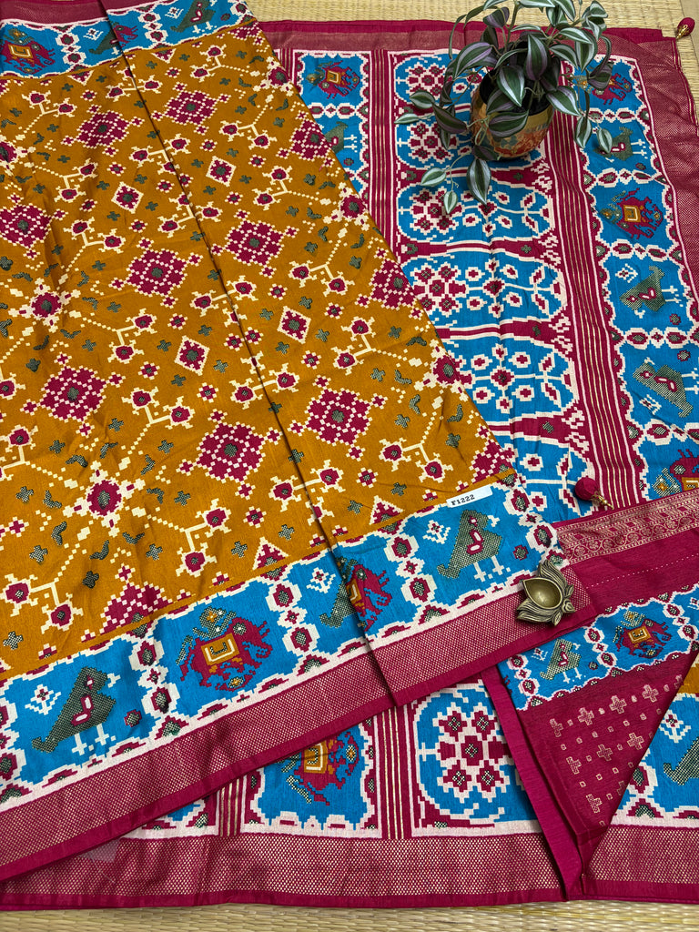 Patola Printed Silk #F1222