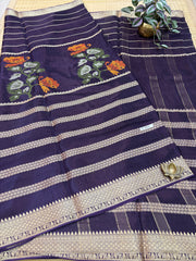 Semi Crepe Sarees #F4911