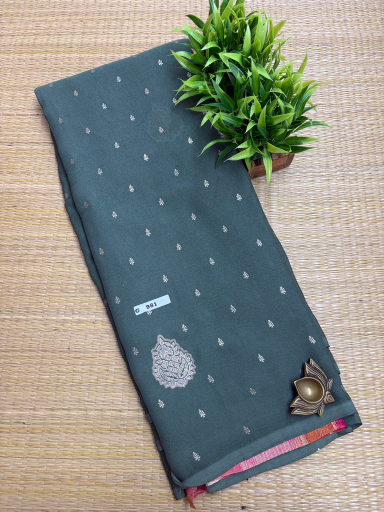 Mass Crepe Sarees #G981