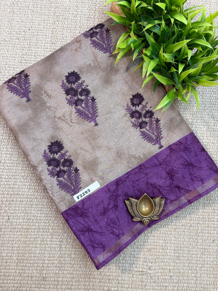 Kashmiri Printed Silk #F2293