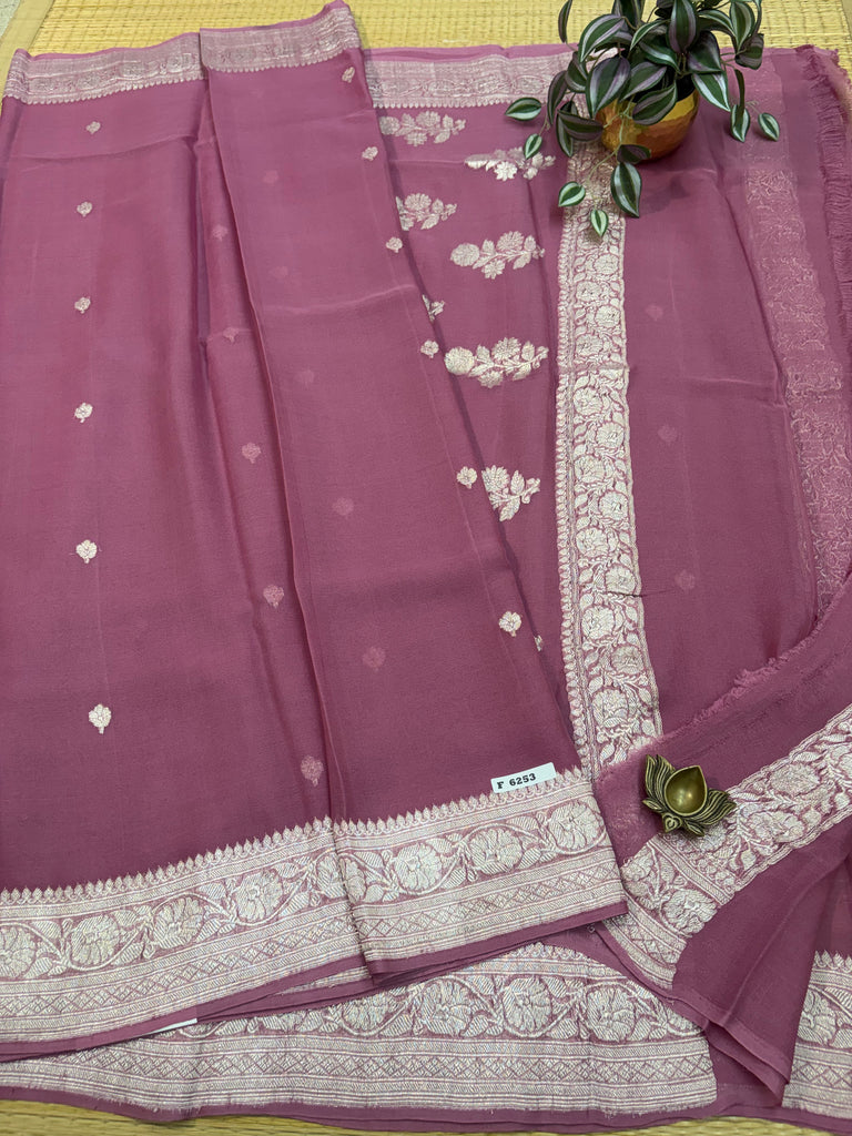 Pure Banaras Georgette Sarees #F6253