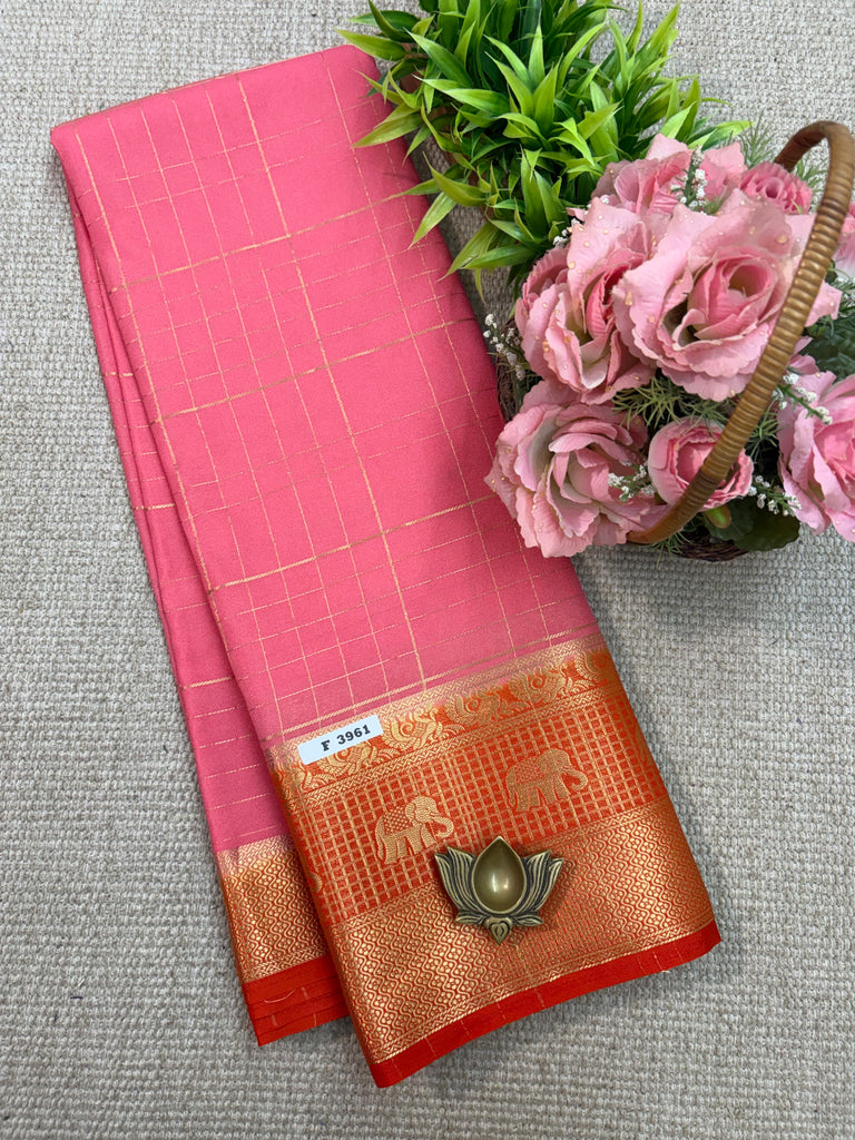 Semi Crepe Sarees #F3961