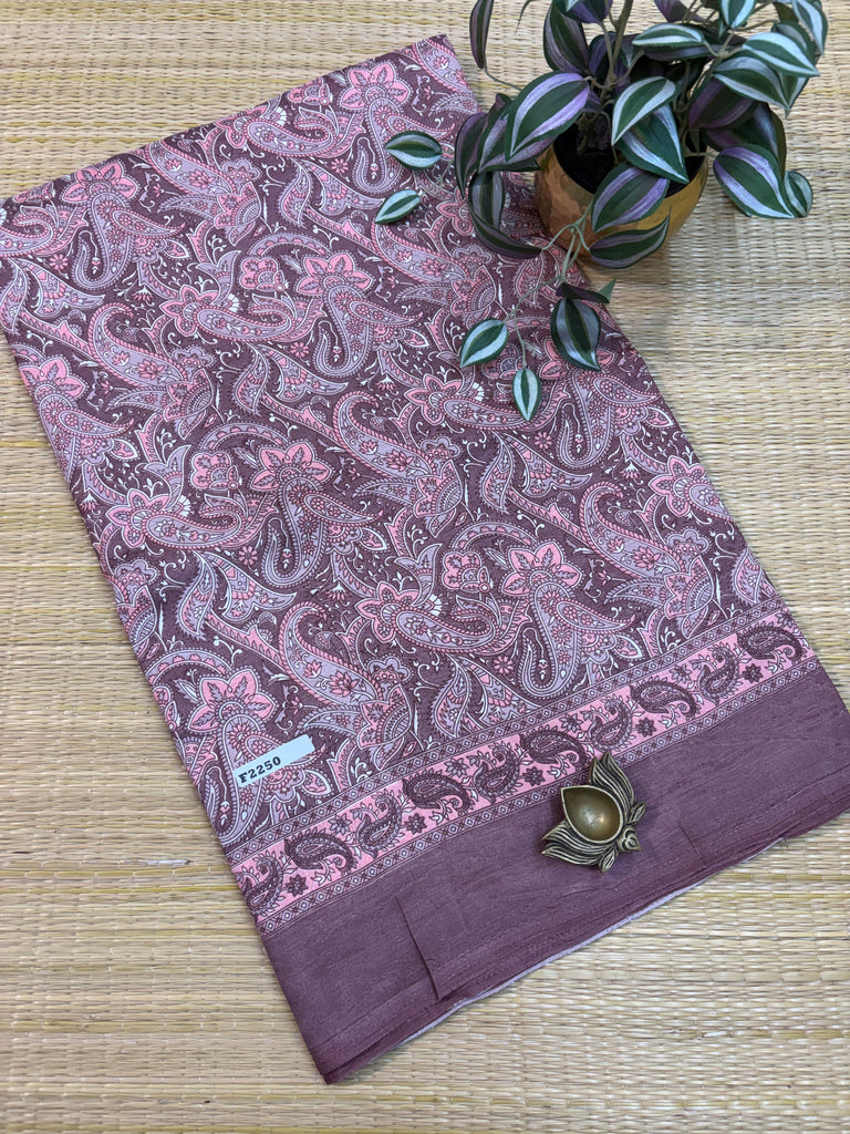 Kashmiri Printed Silk #F2250