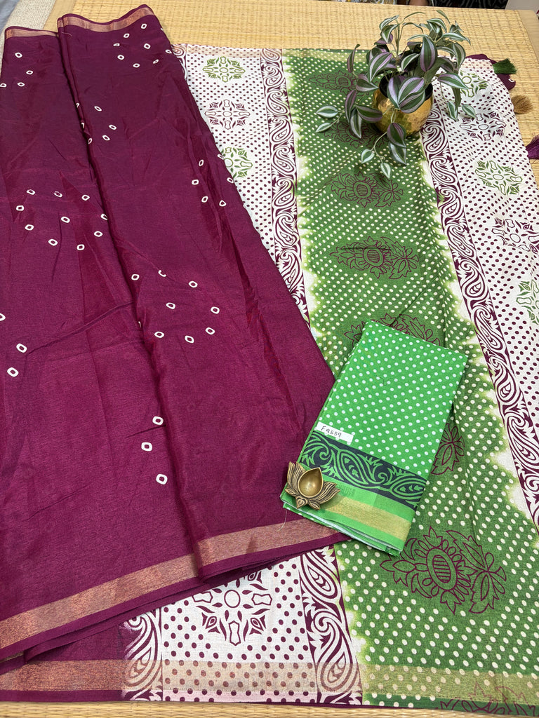 Mul Mul Silk Saree #F9559