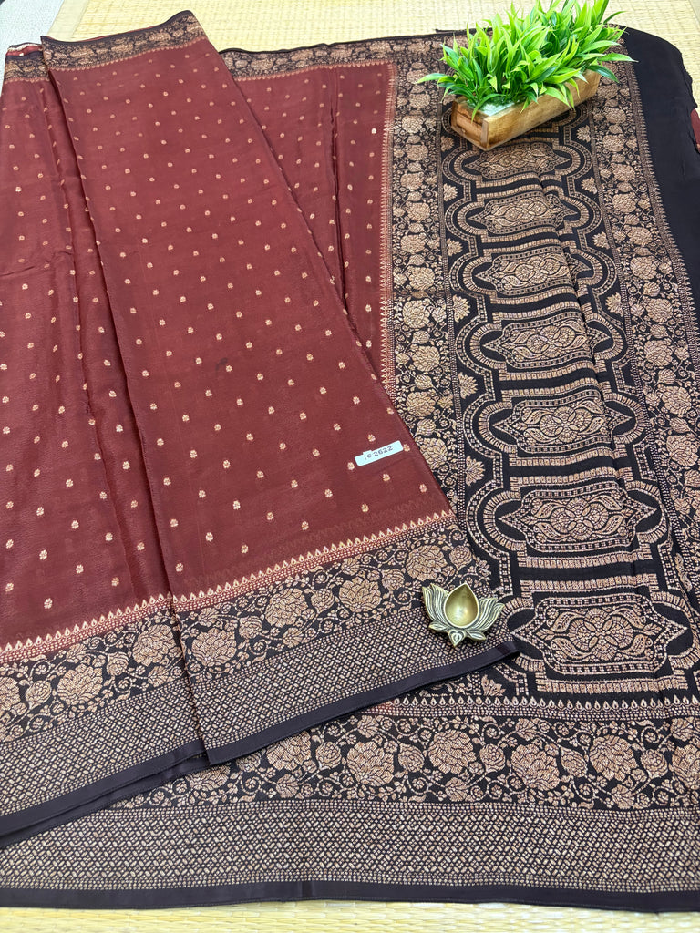 Semi Banarasi Crepe Sarees #G2622
