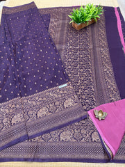 Semi Banarasi Crepe Sarees #G2146