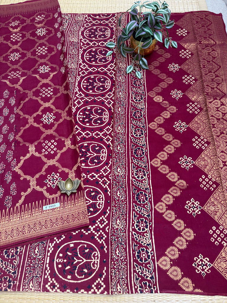 Printed Crepe Saree #F7623