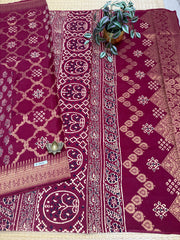 Printed Crepe Saree #F7623