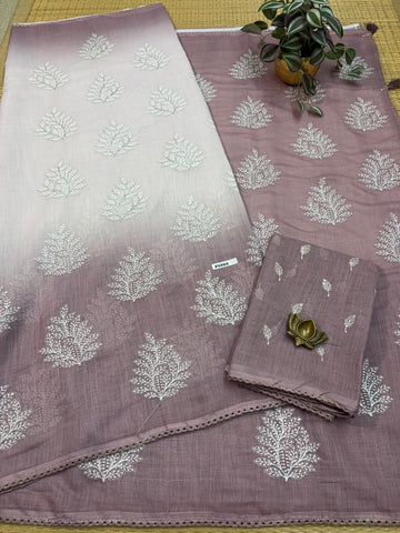 Linen Saree #F5064