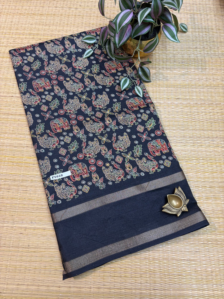 Kashmiri Printed Silk #F5628