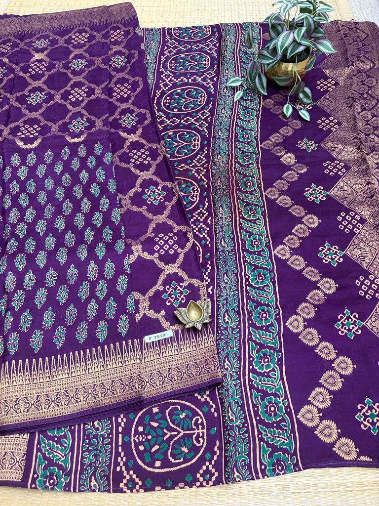 Printed Crepe Saree #F7619