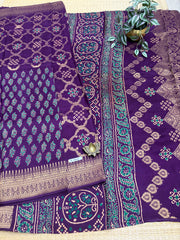 Printed Crepe Saree #F7619