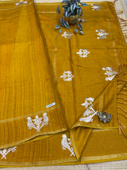 Viscose Tussar Silk Sarees #F8226