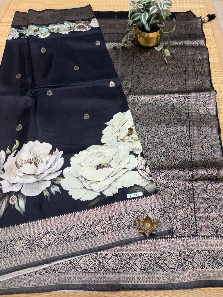 Printed Crepe Saree #F7843