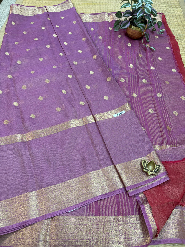 Semi Jute Tissue Sarees #F4960