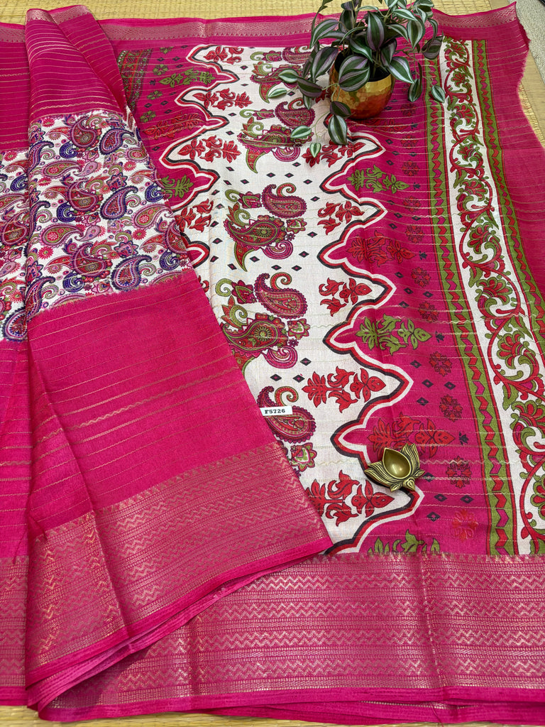 Semi Crepe Sarees #F5726