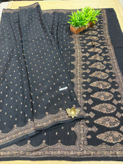 Semi Banarasi Crepe Sarees #F7106