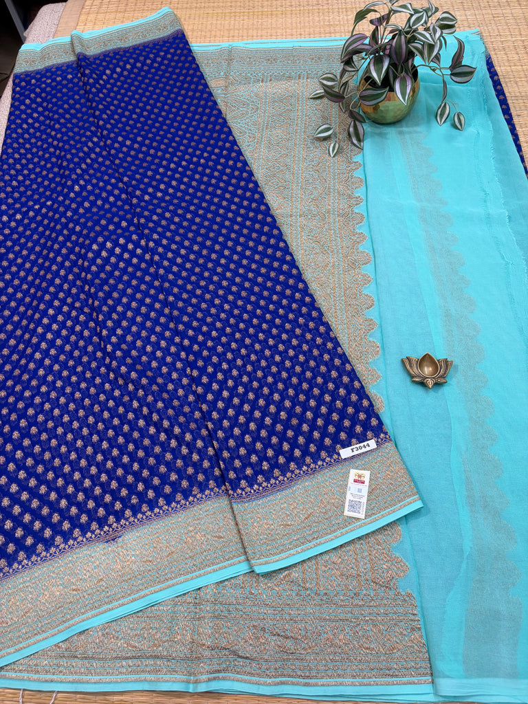 Pure Banaras Georgette Sarees #F3044