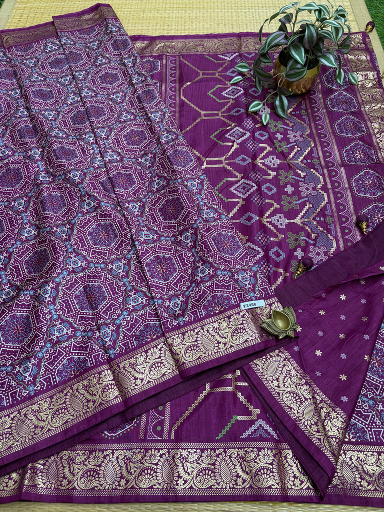 Patola Printed Silk #F2458