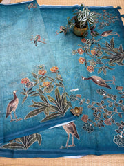 Linen Saree #G671