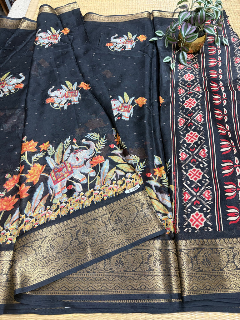 Mass Crepe Sarees #G945