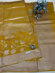 Semi Jute Silk Sarees #F7111