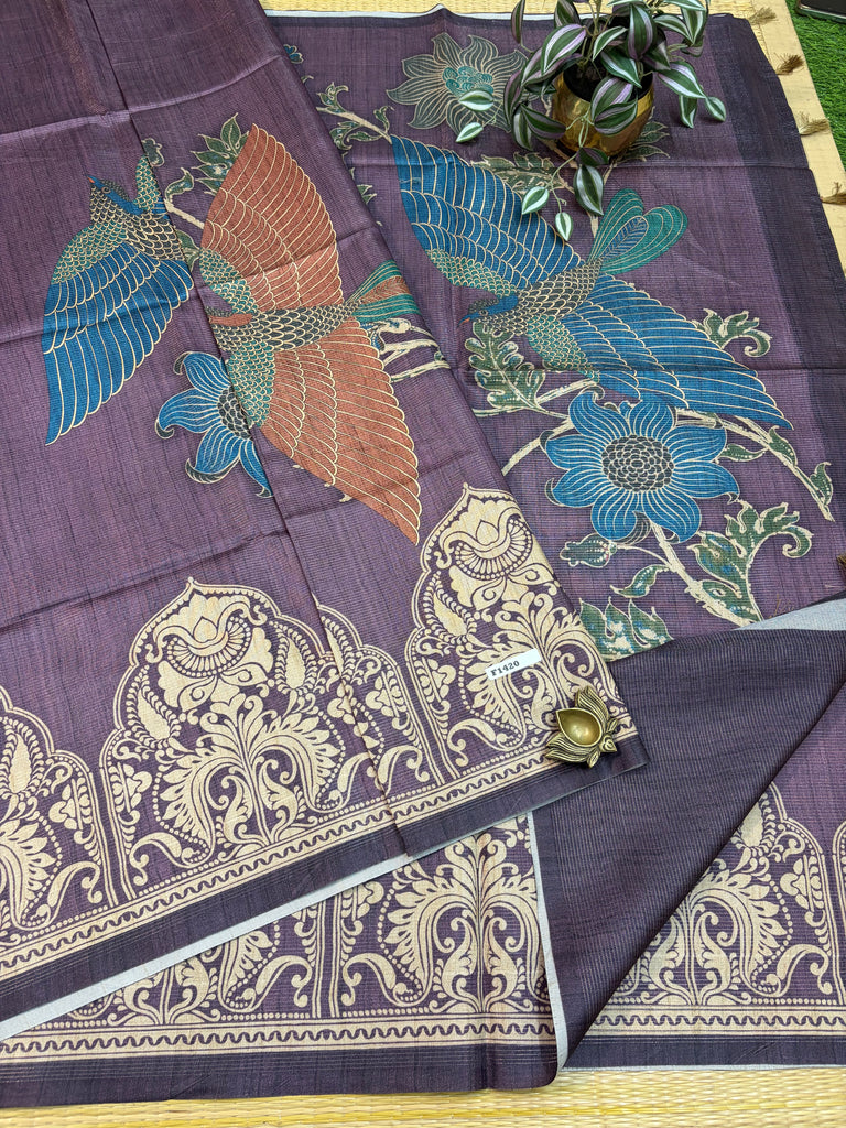 Tussar Silk Sarees #F1420