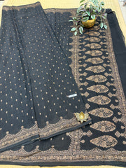 Semi Banarasi Crepe Sarees #F7106