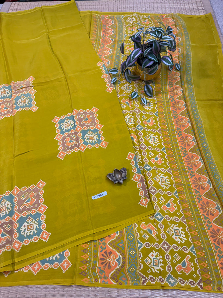 Semi Crepe Sarees #F7283