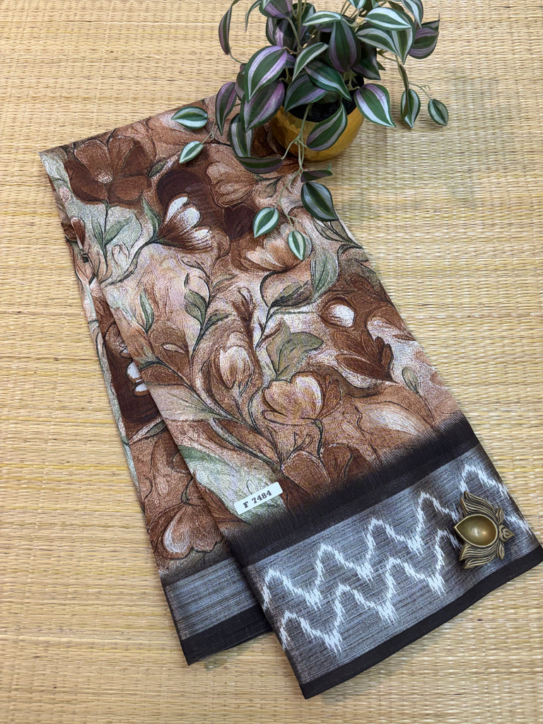 Semi Jute Silk Sarees #F7484