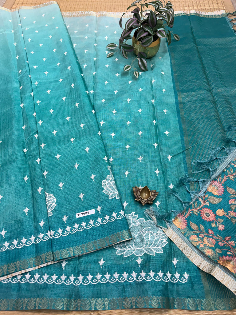 Kota Cotton Silk Saree #F7087