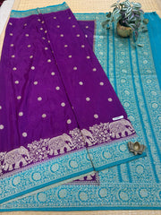 Semi Banarasi Crepe Sarees #F9491