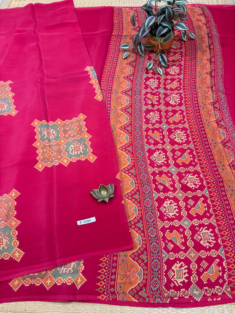 Semi Crepe Sarees #F7282