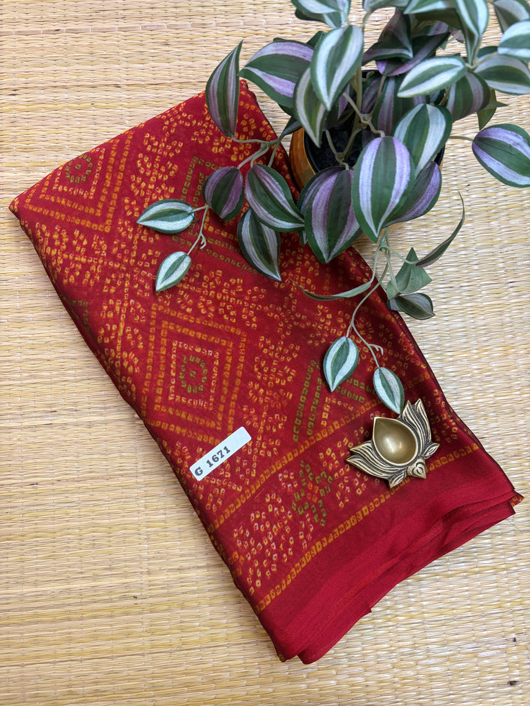 Mass Crepe Sarees #G1671