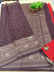 Semi Banarasi Crepe Sarees #G2151