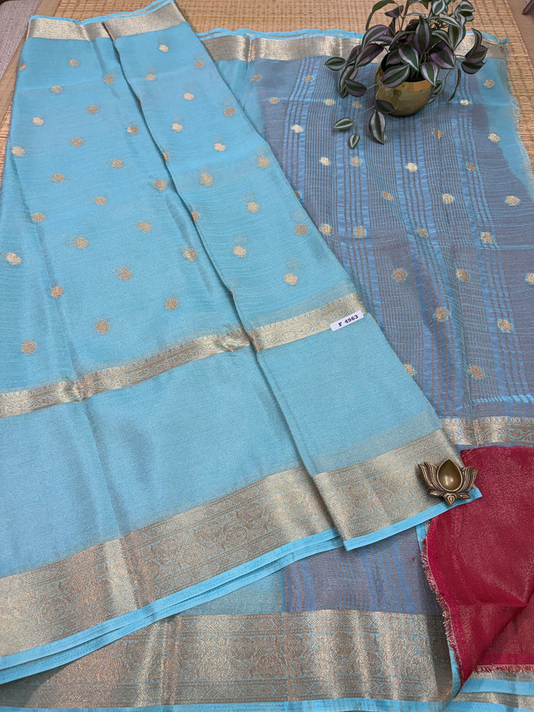 Semi Jute Tissue Sarees #F4963