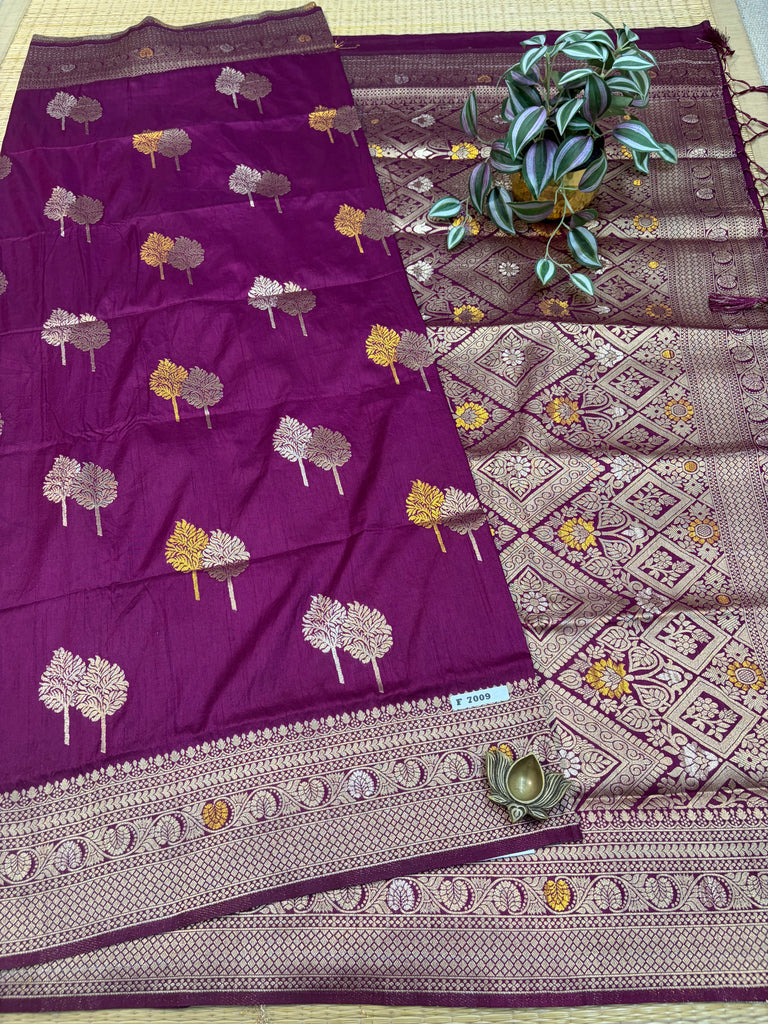 Semi Jute Silk Sarees #F7009