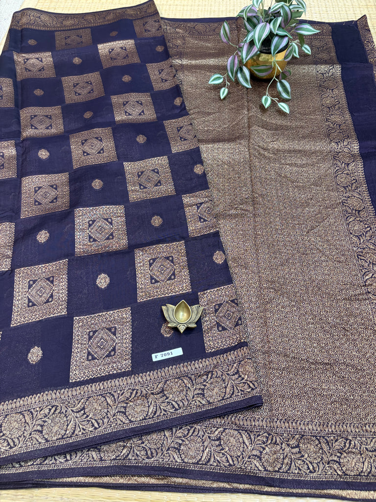 Semi Jute Silk Sarees #F7091