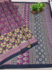 Printed Crepe Saree #F1225