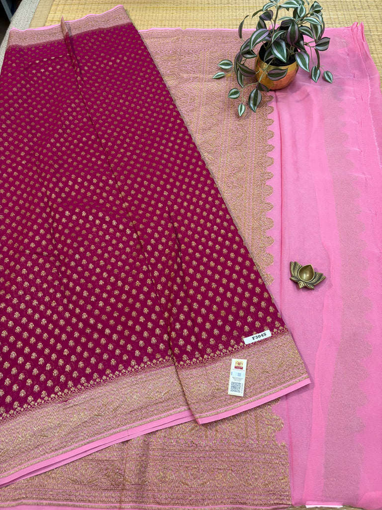 Pure Banaras Georgette Sarees #F3045