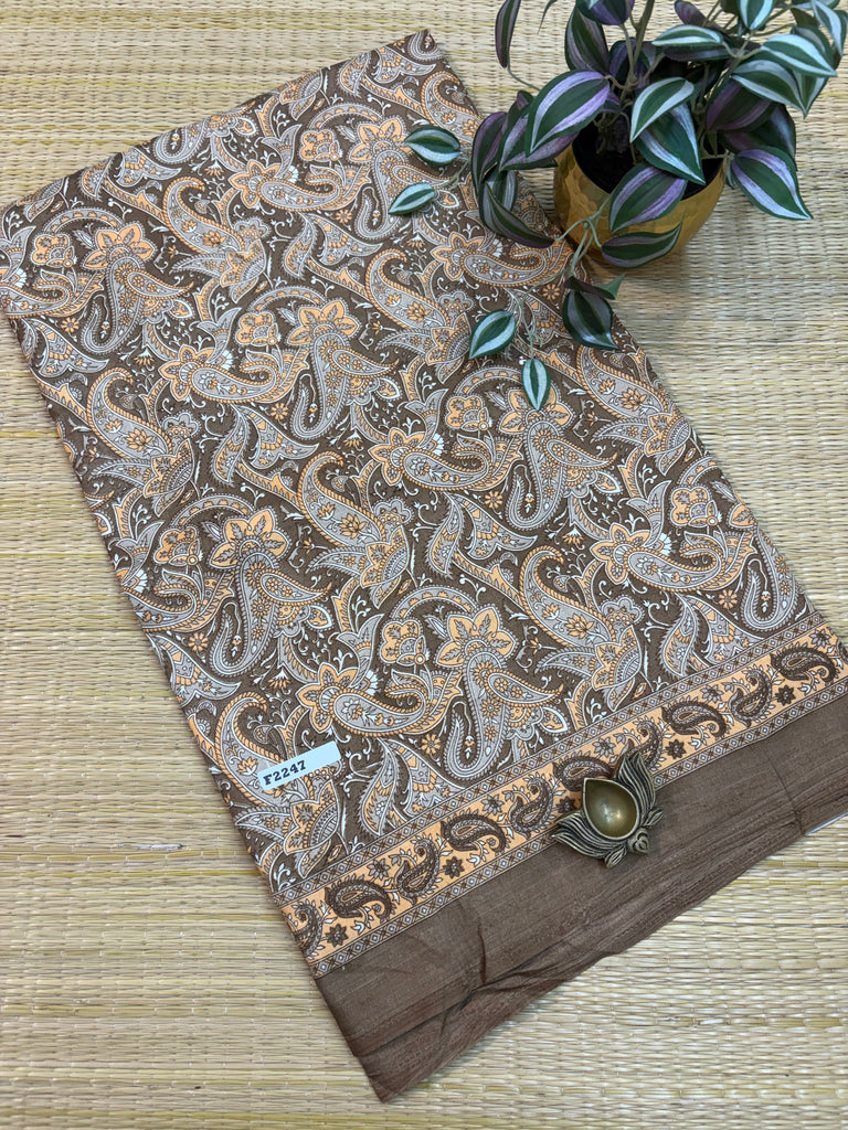 Kashmiri Printed Silk #F2247