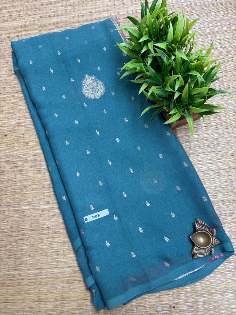Mass Crepe Sarees #G982