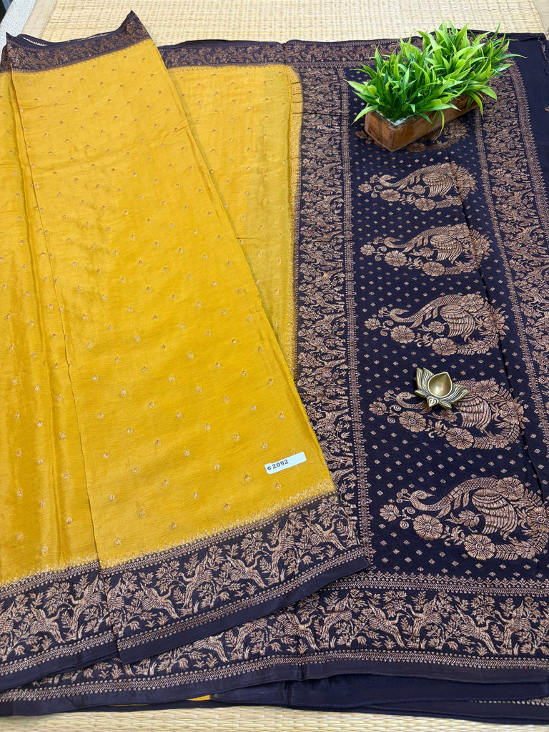 Semi Banarasi Crepe Sarees #G2092