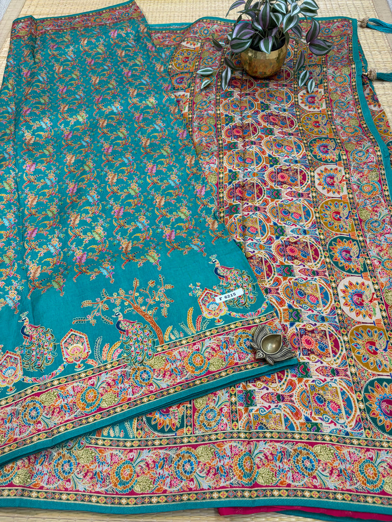 Satin Crepe Saree #F6215