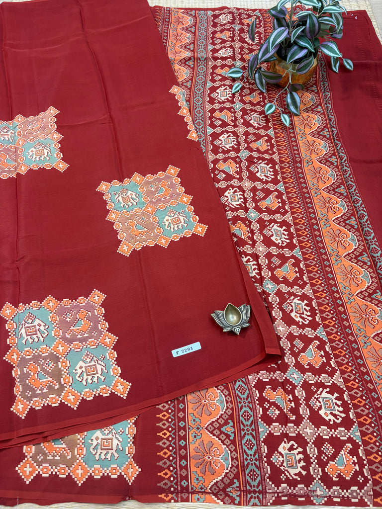 Semi Crepe Sarees #F7291