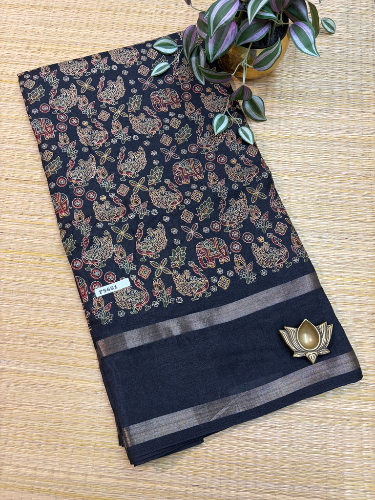 Kashmiri Printed Silk #F5651
