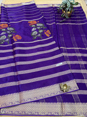 Semi Crepe Sarees #F4912