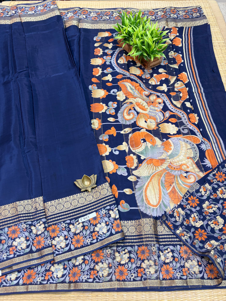 Semi Crepe Sarees #F8167