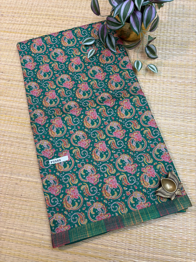 Kashmiri Printed Silk #F5589