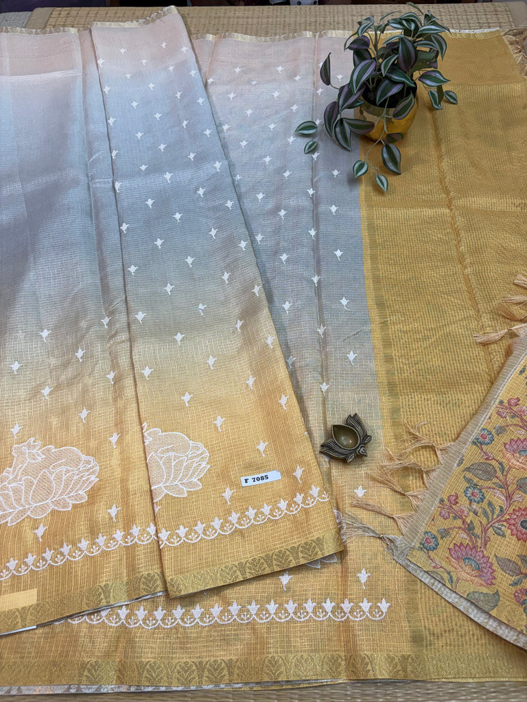 Kota Cotton Silk Saree #F7085